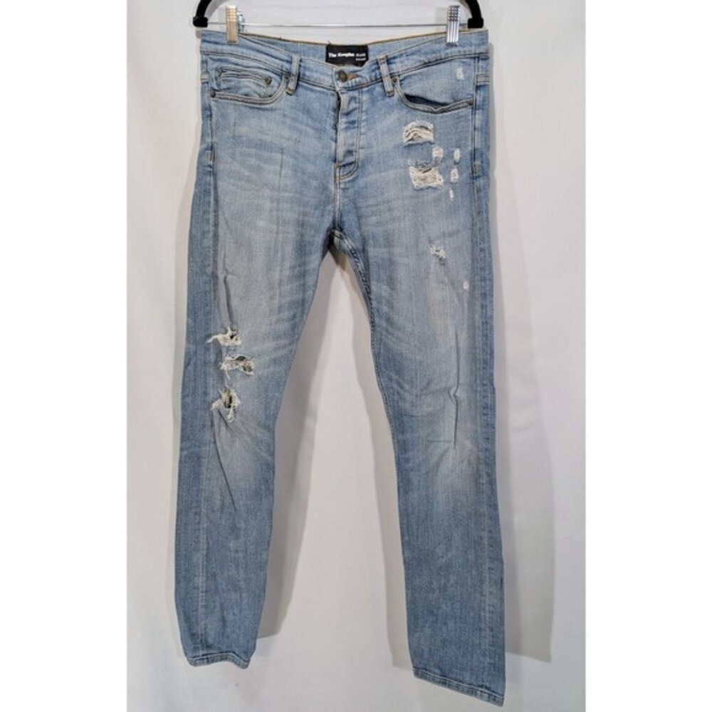 The Kooples Jeans Men's Fitted Distressed‎ Light Wash Denim Size 30
